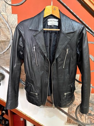 Giacca Biker donna in Vera Pelle Morbida Vintage