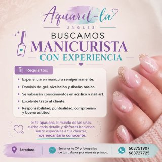 Se necesita manicurista