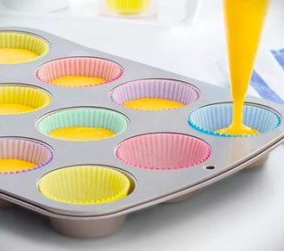 100 Moldes Papel Cupcakes Colores Surtidos