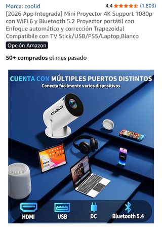 Proyector de vídeo multicolor y blanco
