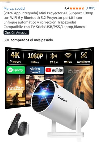 Proyector de vídeo multicolor y blanco