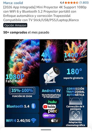Proyector de vídeo multicolor y blanco