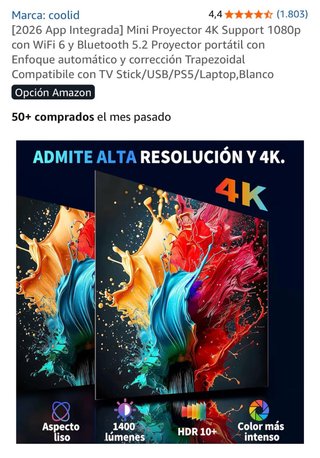 Proyector de vídeo multicolor y blanco