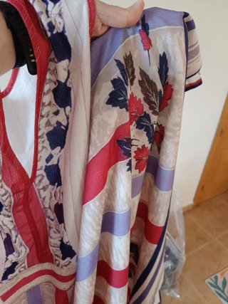 Vestido largo, poliéster. Nuevo