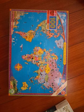 Lote 2 Puzzles Harry Potter y Mapa Mundo + Domino