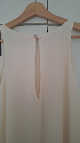 Vestido de verano gasa beige talla única