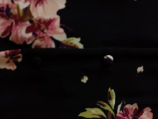 Vestido largo floral negro y rosa