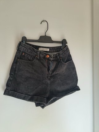 Pantalón corto vaquero Mango negro Talla S