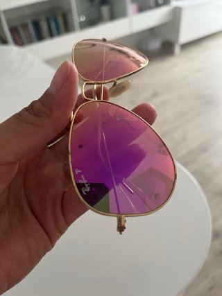 Ray-Ban Aviator Flash Rosas Espejo Dorado