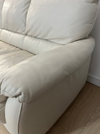 Sofá de piel Italsofa 3 plazas beige