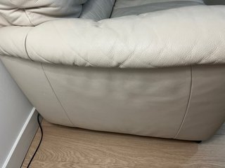 Sofá de piel Italsofa 3 plazas beige
