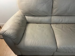 Sofá de piel Italsofa 3 plazas beige