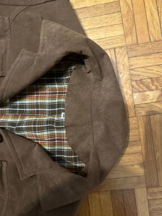 Chaqueta de ante marrón