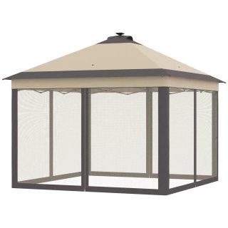 Carpa Plegable 3,3x3,3m con Luces LED