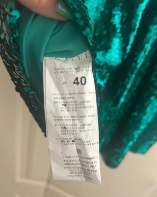 Vestido lentejuelas verde Gaëlle Paris Talla 36/38