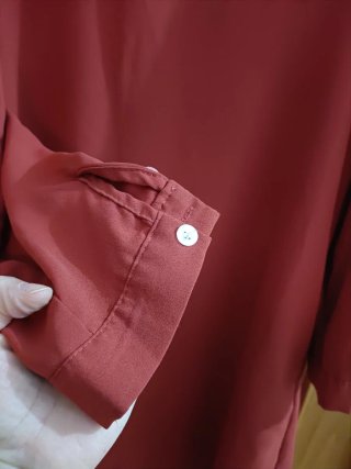 Vestido naranja y rojo