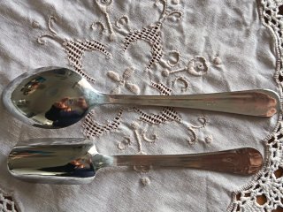 Coppia cucchiaini vintage da zucchero