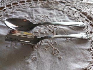Coppia cucchiaini vintage da zucchero
