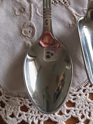 Coppia cucchiaini vintage da zucchero