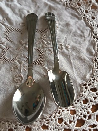 Coppia cucchiaini vintage da zucchero