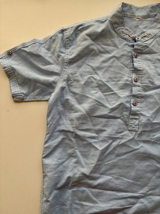 Camisa estilo japonés azul cielo