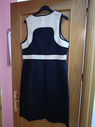 Vestido NIZA  estampado y negro T.46