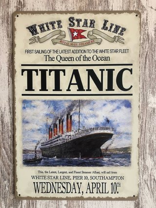 (437) Cartel Titanic White Star Line