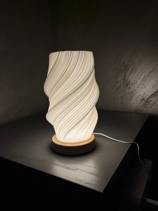 Lampada Design Minimal Spirale Bianca