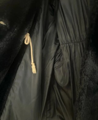 Abrigo Teddy Negro Talla M