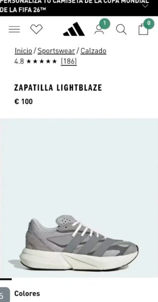 Adidas Lightblaze Zapatilla Gris/Blanco