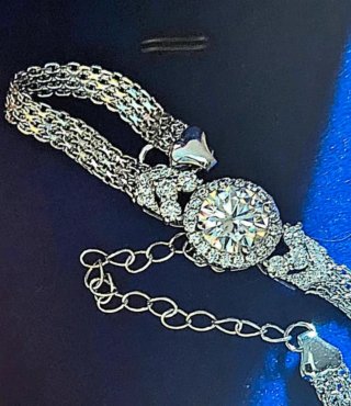 Braccialetto moissanite argento