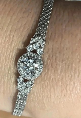 Braccialetto moissanite argento