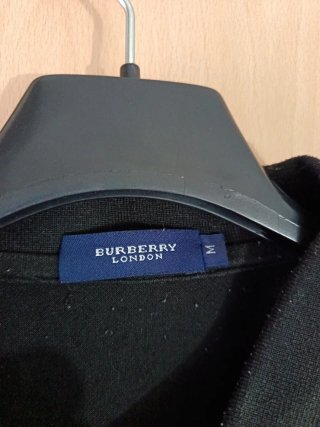 Polo Burberry Talla M Hombre Negro