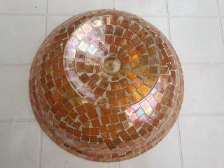 Frutero Decorativo Mosaico Dorado