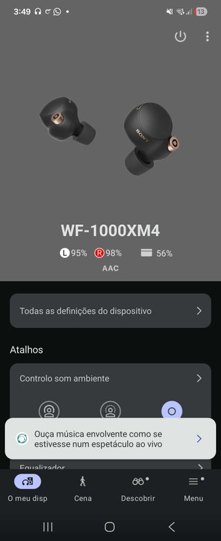 Auscultadores Sony WF-1000XM4 Preto