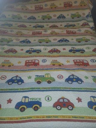Colcha/Manta 2 caras Infantil y azul cama 1.05