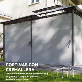 Cenador Jardín 3x4m Pabellón Gazebo
