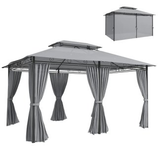 Cenador Jardín 3x4m Pabellón Gazebo