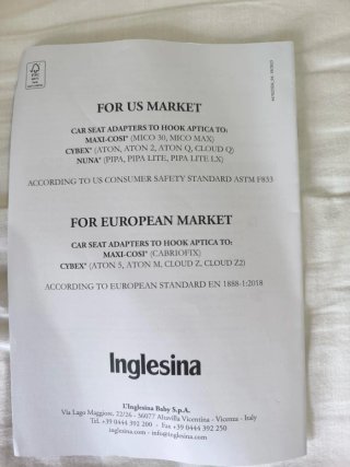 Adaptadores Inglesina Trilogy para Silla de Coche