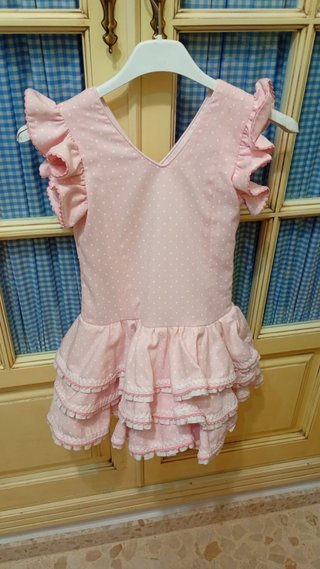 Traje de flamenca rosa T3