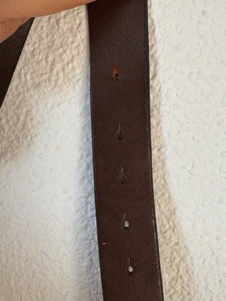 Cinturón de cuero con hebilla ornamental dorada