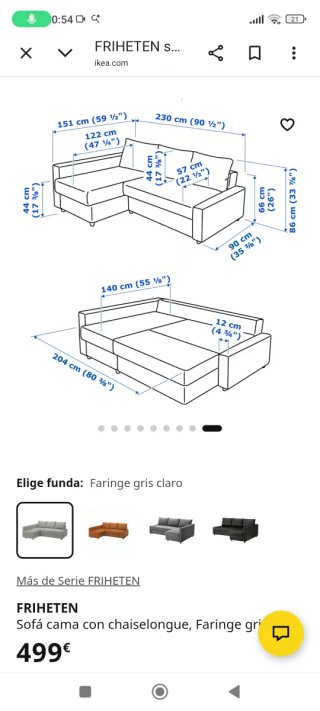 Sofá Cheslong Fucsia Ikea