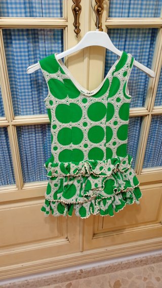 Traje Flamenca Verde Talla 4