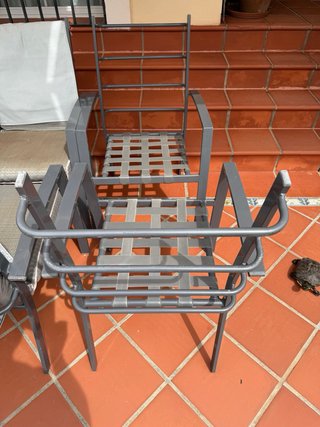 8 Sillas/sillones aluminio lacado de Jardín