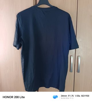 Camiseta Adidas Negra Logo Azul
