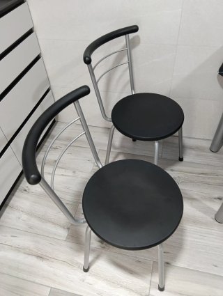 Mesa extensible de cocina con 2 sillas