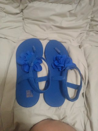 Sandalias azules florales talla 43