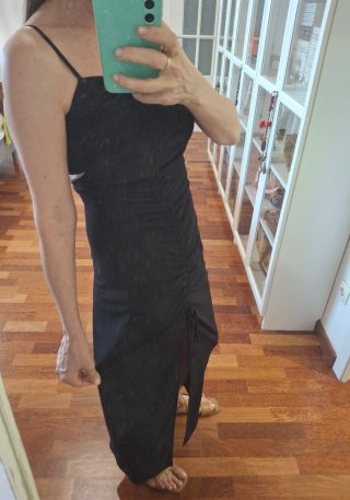 Vestido largo negro Zara