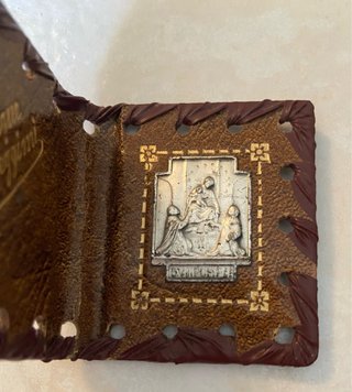 Ricordo Santuario di Pompei – similpelle e placca