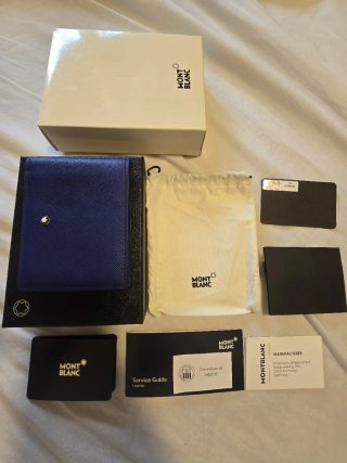 Cartera Montblanc Sartorial 6cc Azul